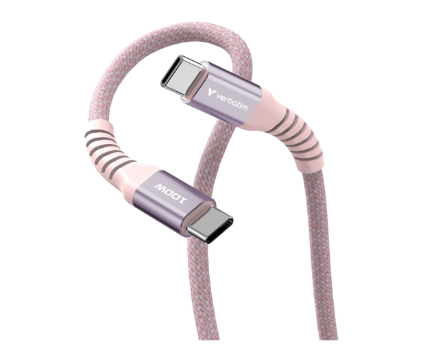 VERBATIM Sync & Charge USB C to USB C 100W Magnetic 120 cm - Pink - 1340226 - zdjęcie 2